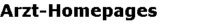 Arzt-Homepages